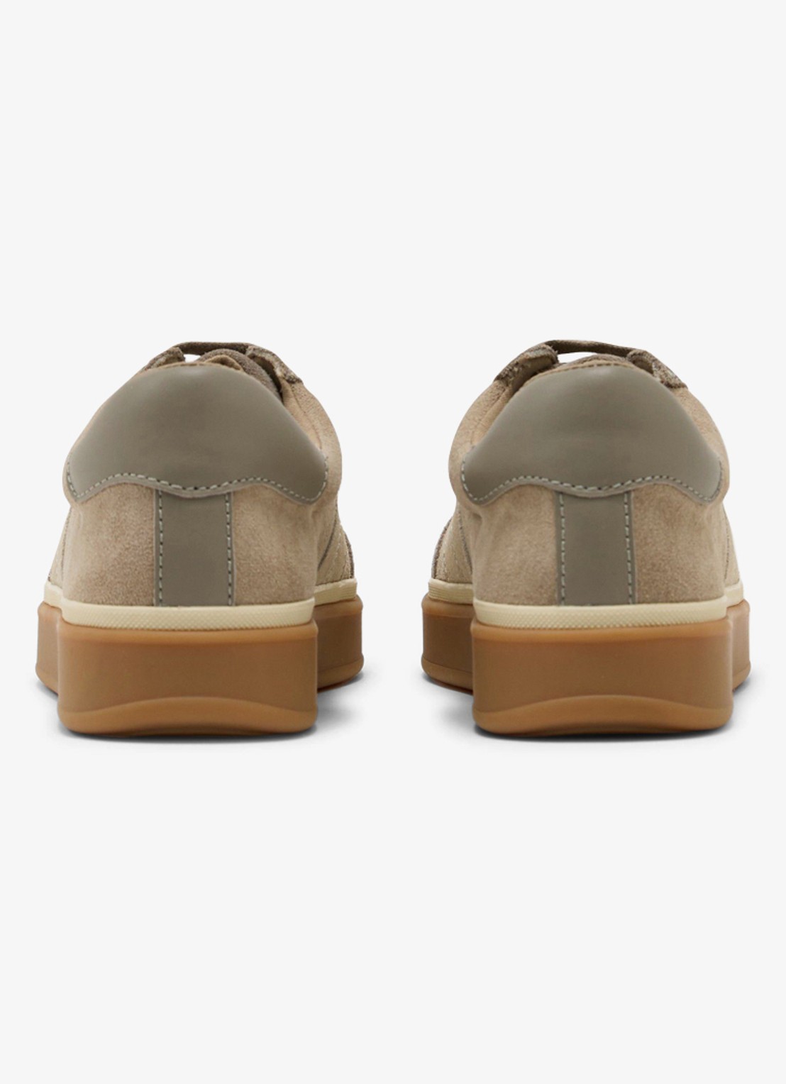 Reiss Lizzie sneaker van suède - detail 2 taupe