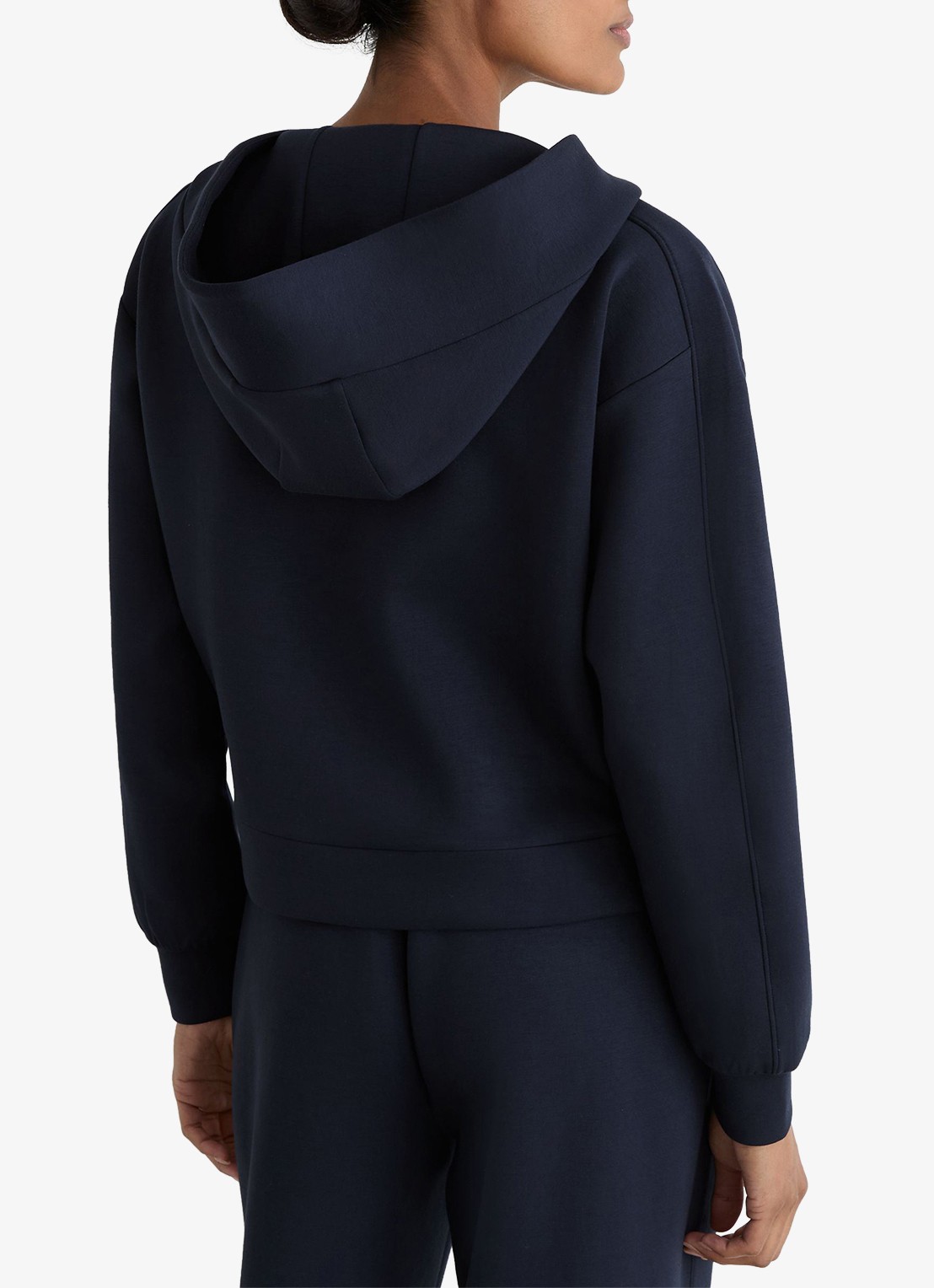 Reiss Lockie hoodie met halve rits - achterkant 3 blauw
