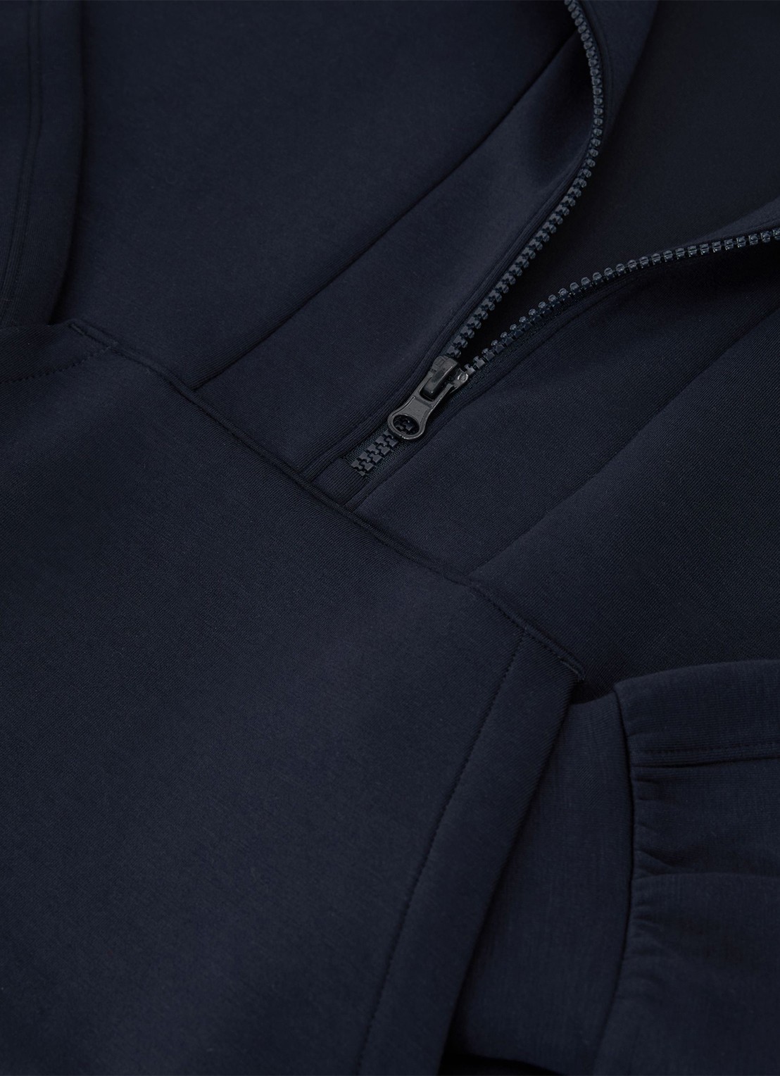 Reiss Lockie hoodie met halve rits - detail 6 blauw