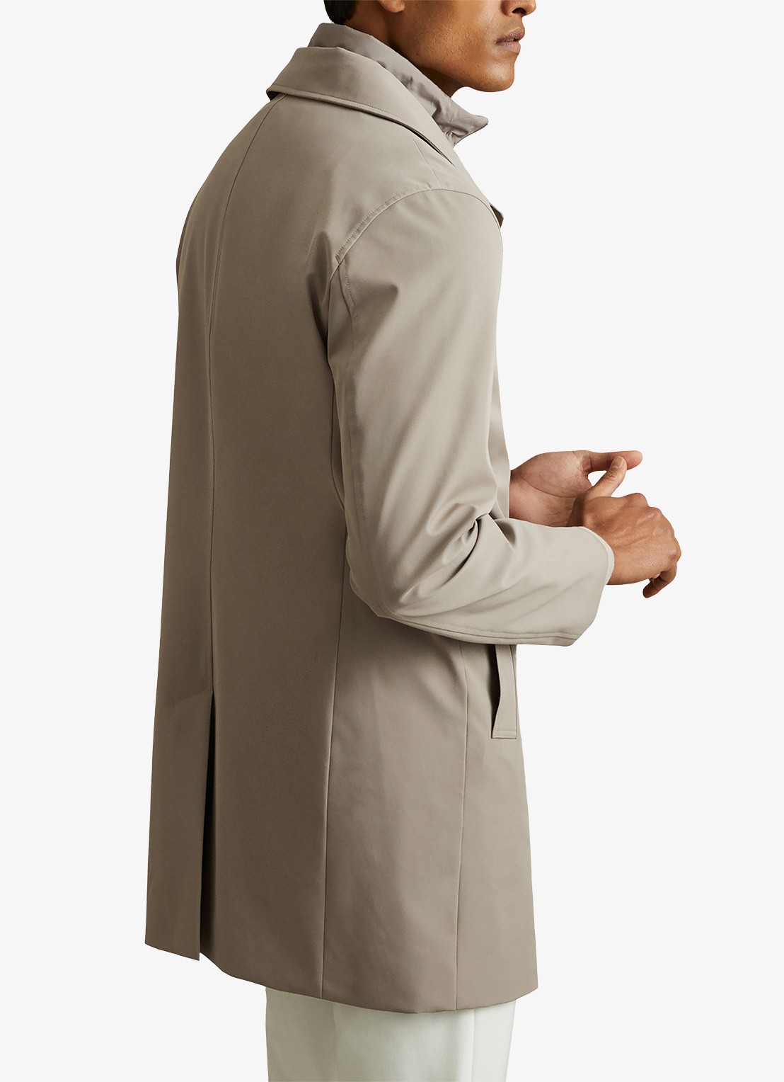 Reiss Logan jack met uitneembare voering - achterkant 3 donkerbeige