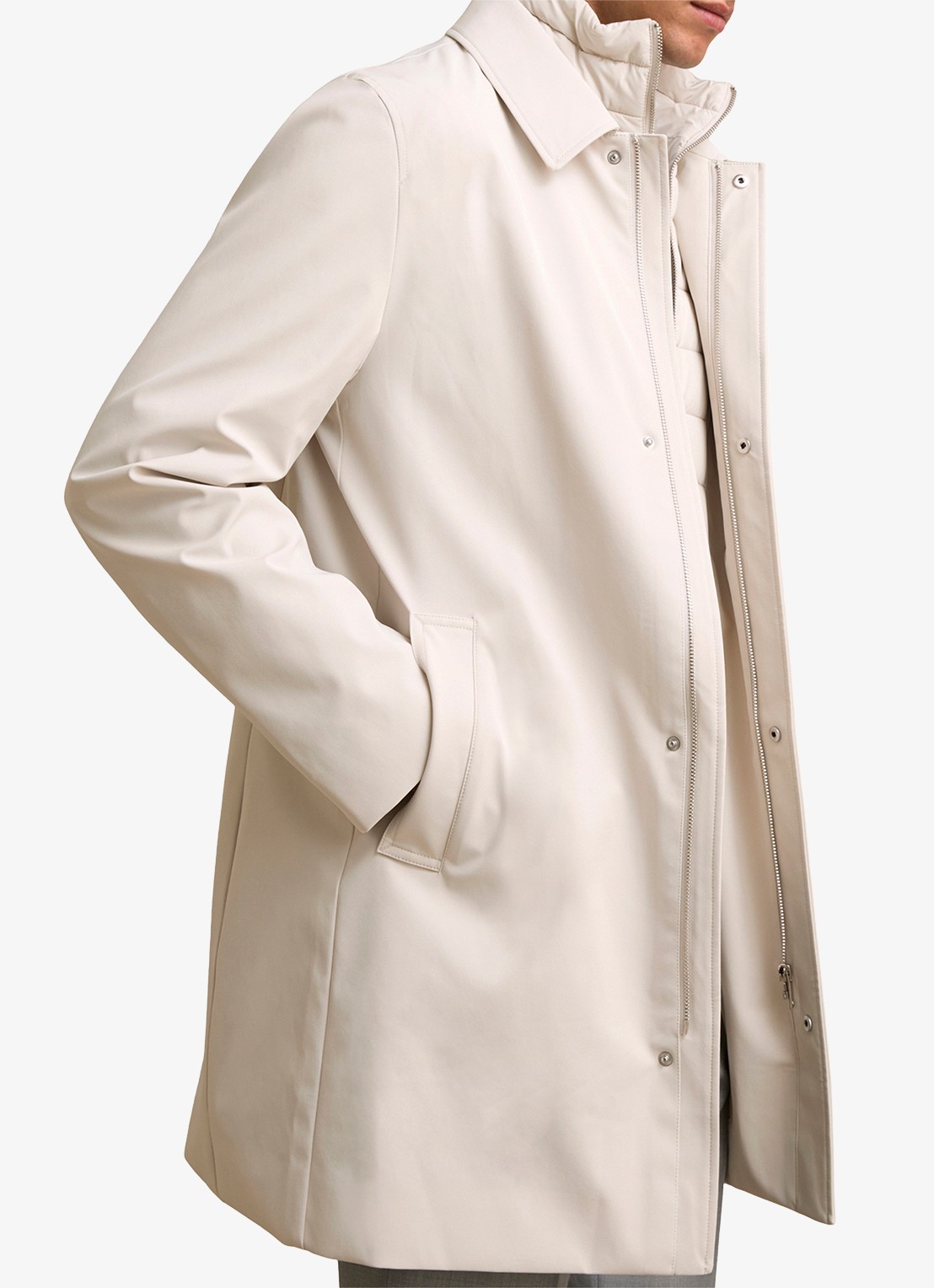 Reiss Logan jas met uitneembare binnenjas - detail 3 wit