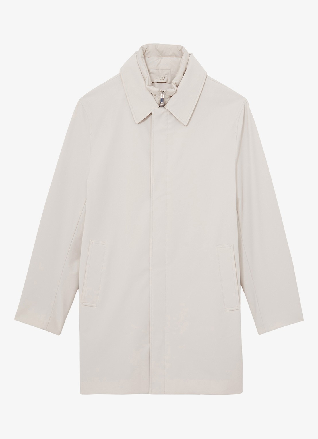 Reiss Logan jas met uitneembare binnenjas - voorkant wit