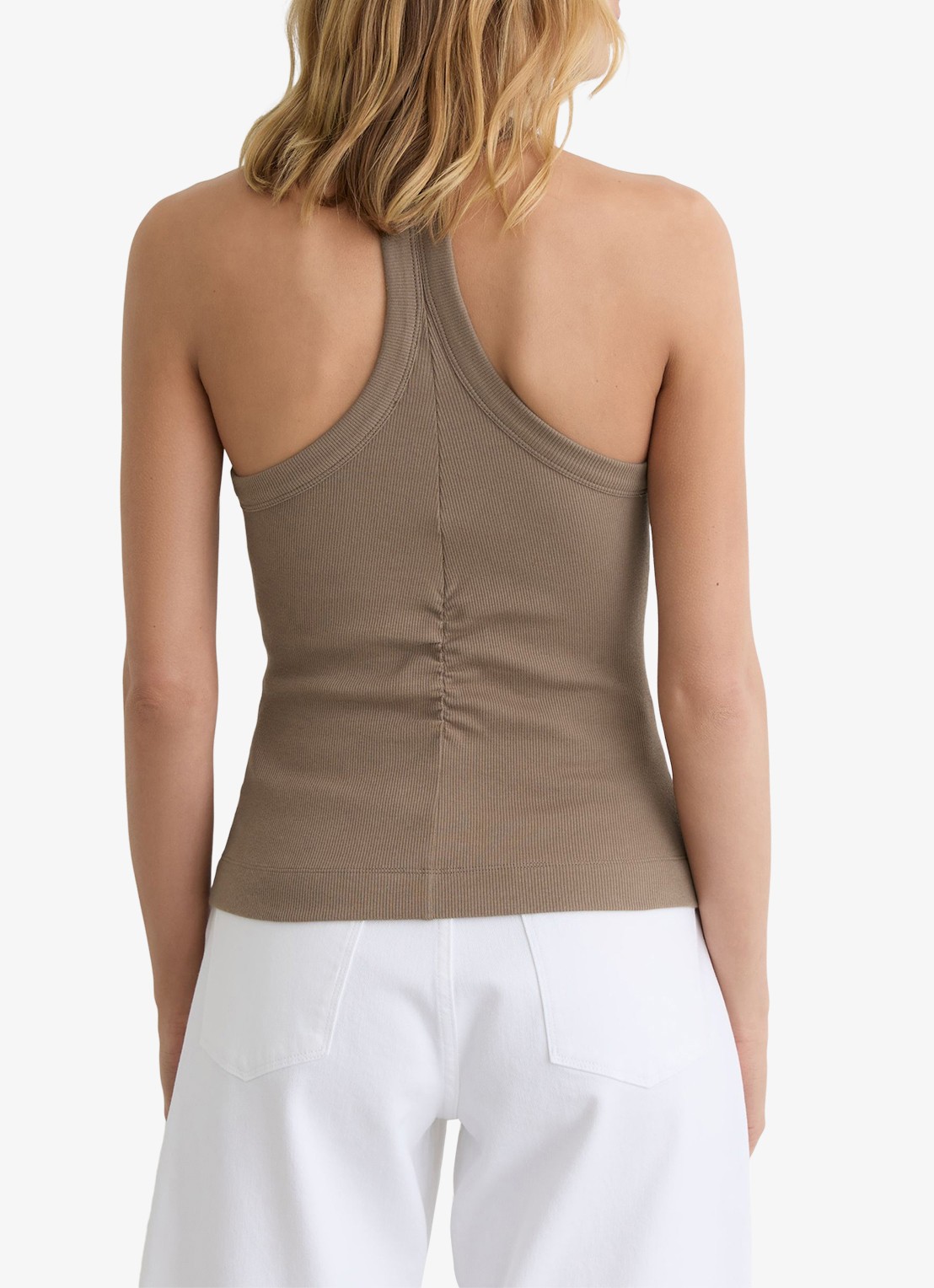 Reiss Lolana tanktop met ribstructuur - achterkant 6 beige