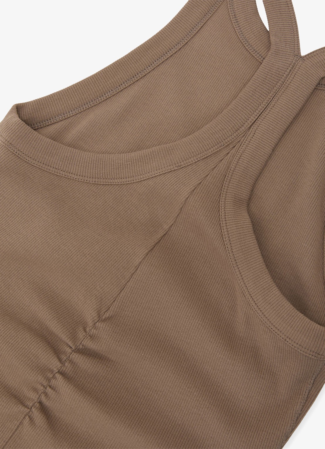 Reiss Lolana tanktop met ribstructuur - detail 5 beige