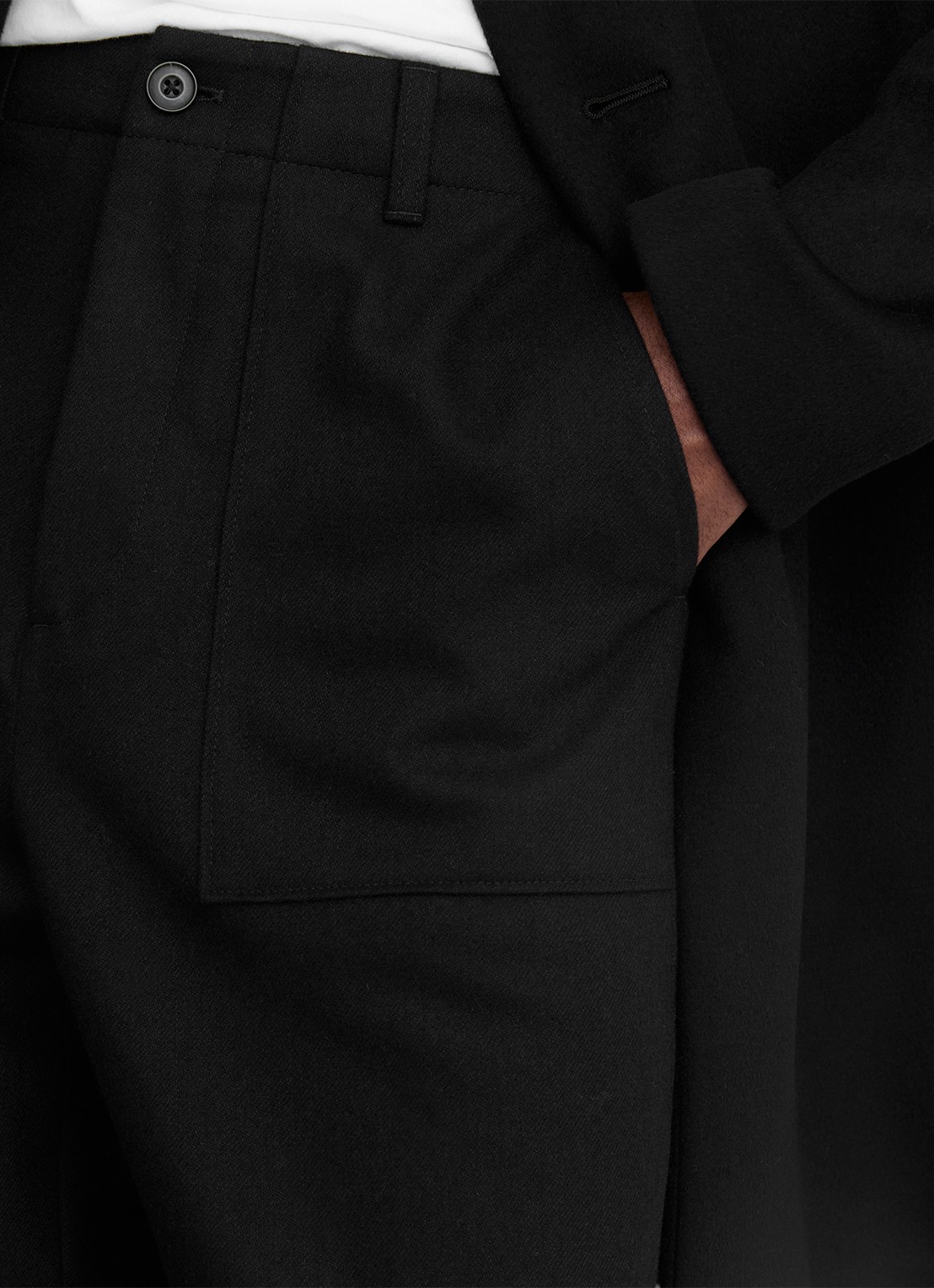 Reiss Loose fit pantalon met steekzakken - detail 3 black / zwart