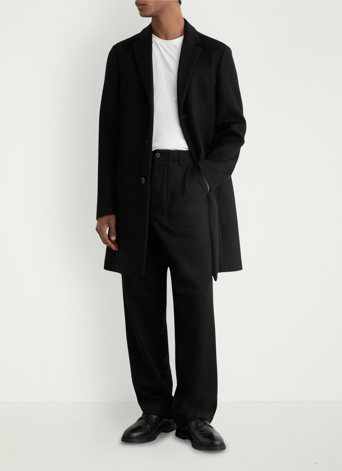 Reiss Loose fit pantalon met steekzakken - voorkant 5 black / zwart
