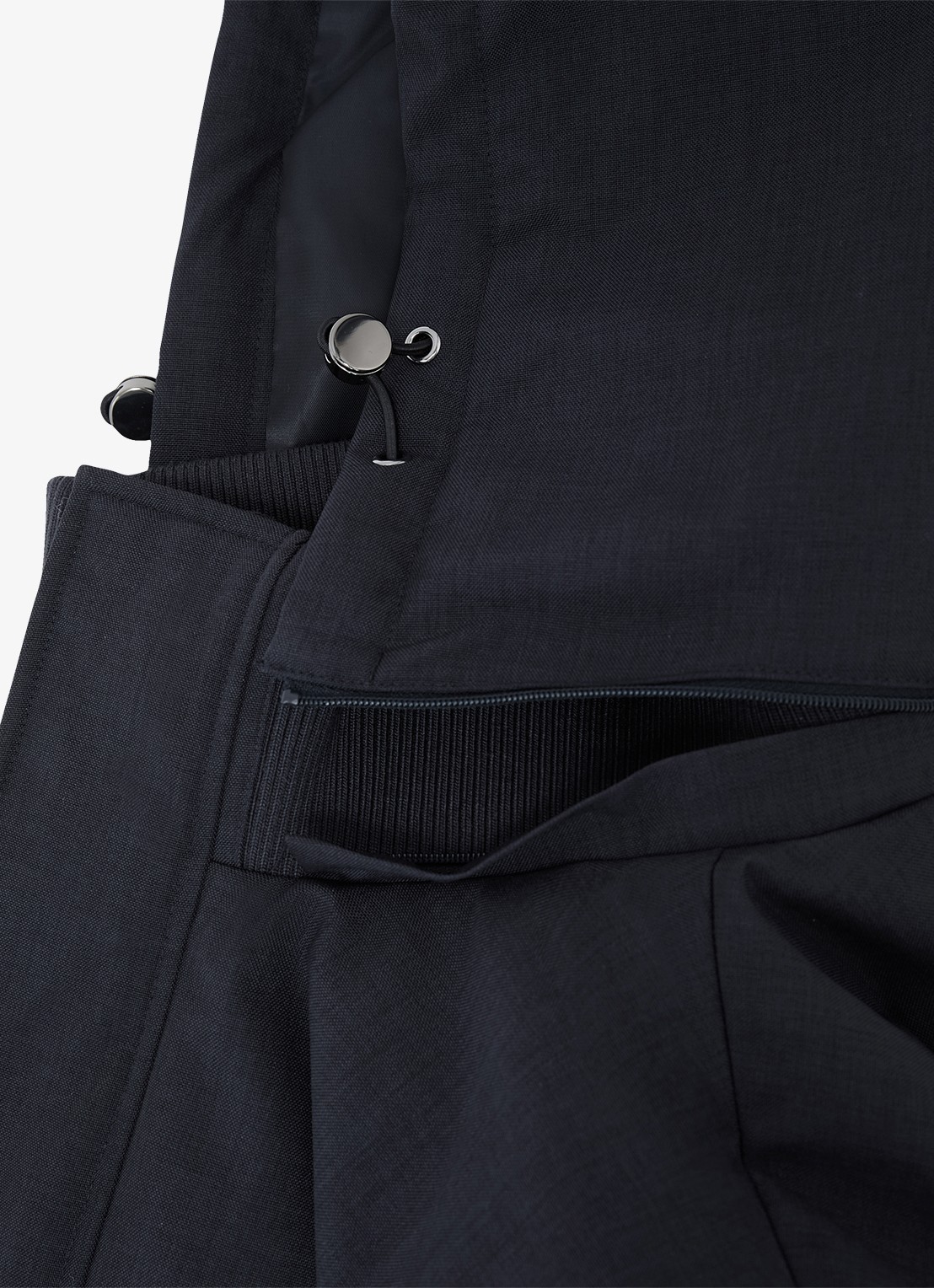 Reiss Lord gewatteerde jas met capuchon en klepzakken - detail 3 donkerblauw