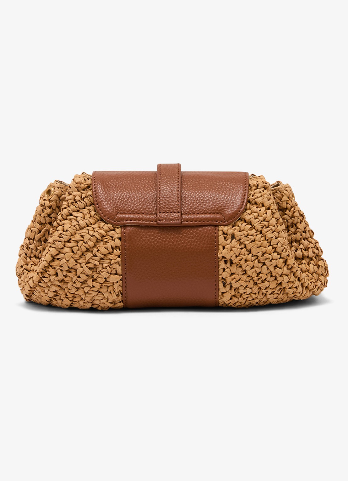 Reiss Lori schoudertas met details van leer - achterkant bruin