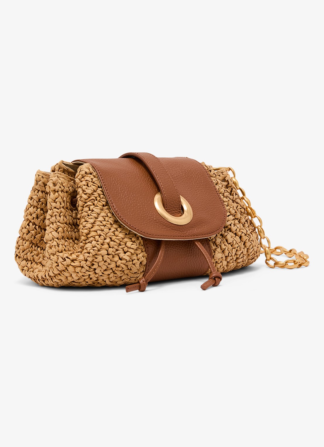 Reiss Lori schoudertas met details van leer - detail 2 bruin