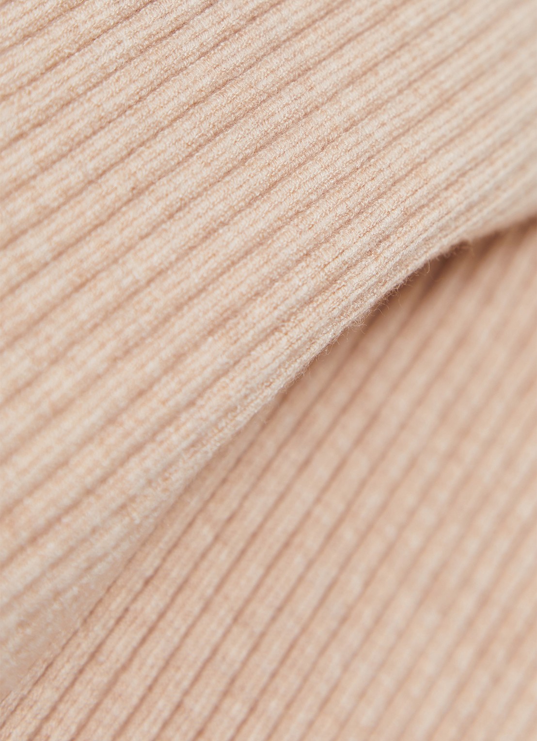 Reiss Lorna fijngebreide trui met asymmetrisch hals - detail 4 beige