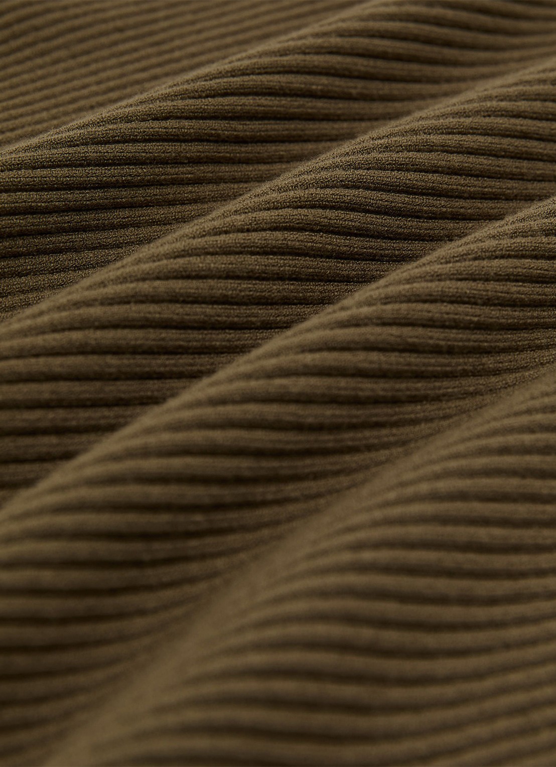 Reiss Lorna fijngebreide trui met asymmetrisch hals - detail 3 khaki
