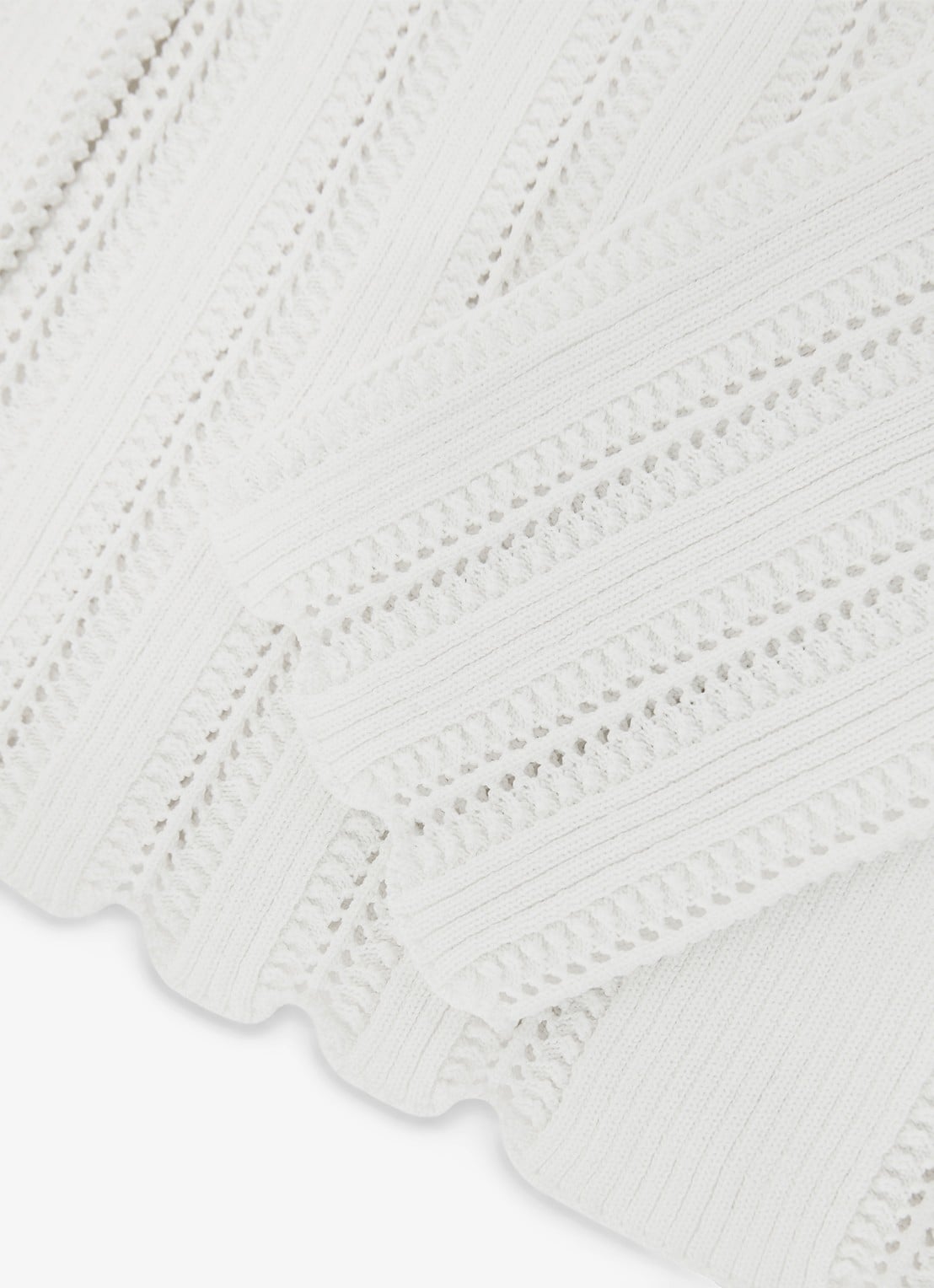 Reiss Loui ribgebreide trui met streepprint  - detail 3 wit