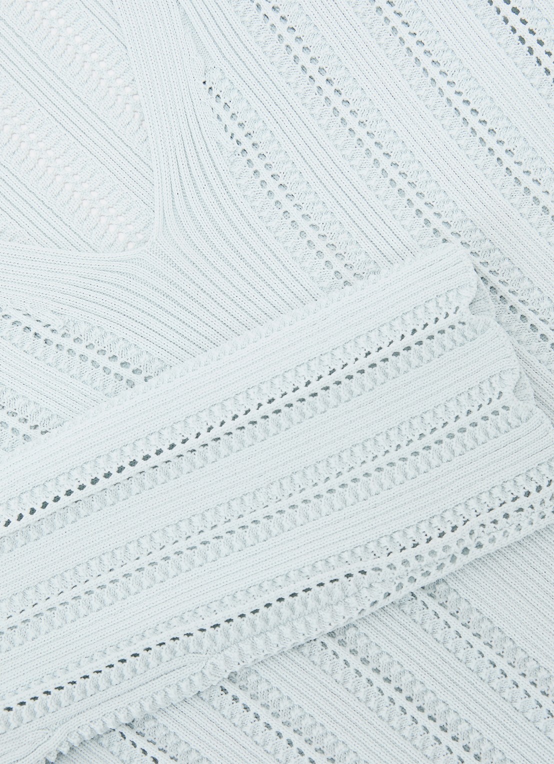 Reiss Loui ribgebreide trui met streepprint  - detail 7 blauw