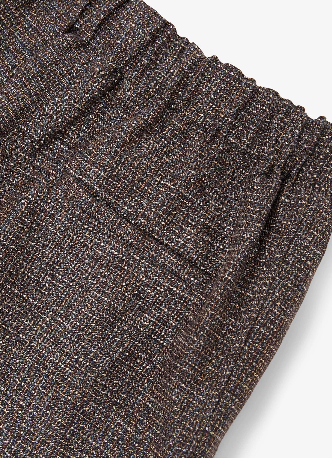 Reiss Lourdes high waist tapered fit pantalon van linnen - detail 7 naturel