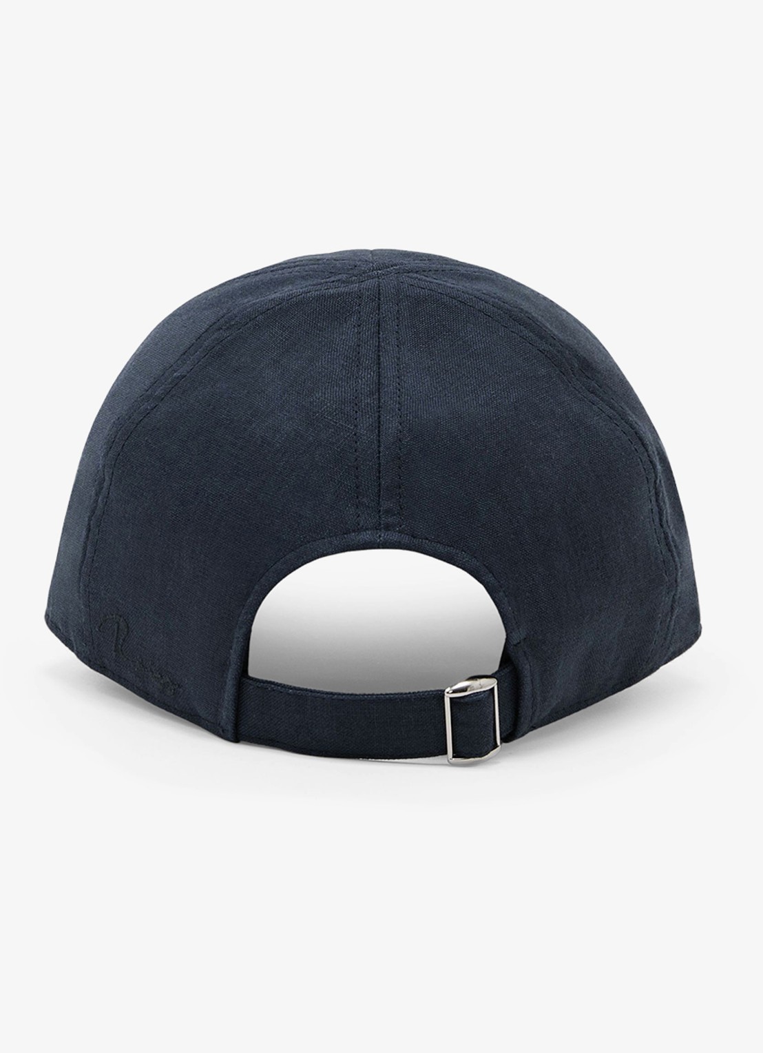 Reiss Lucas pet van linnen met logoborduring - achterkant blauw