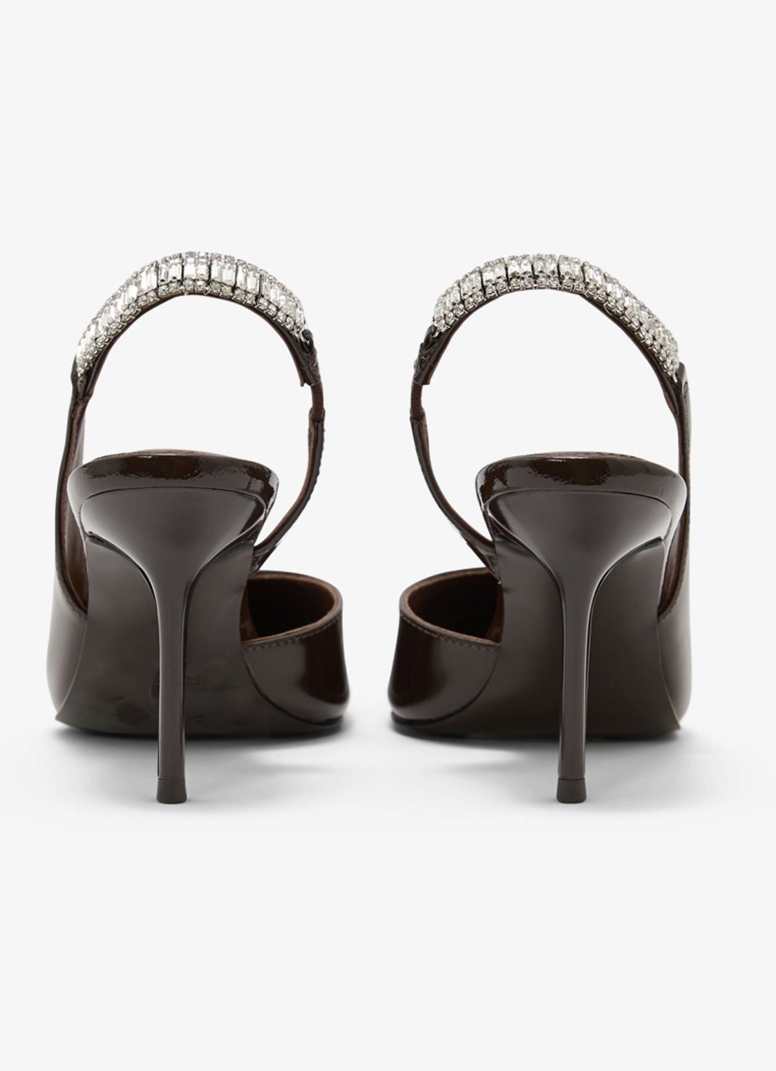 Reiss Luella slingback van leer met kristallen - achterkant 6 bordeauxrood