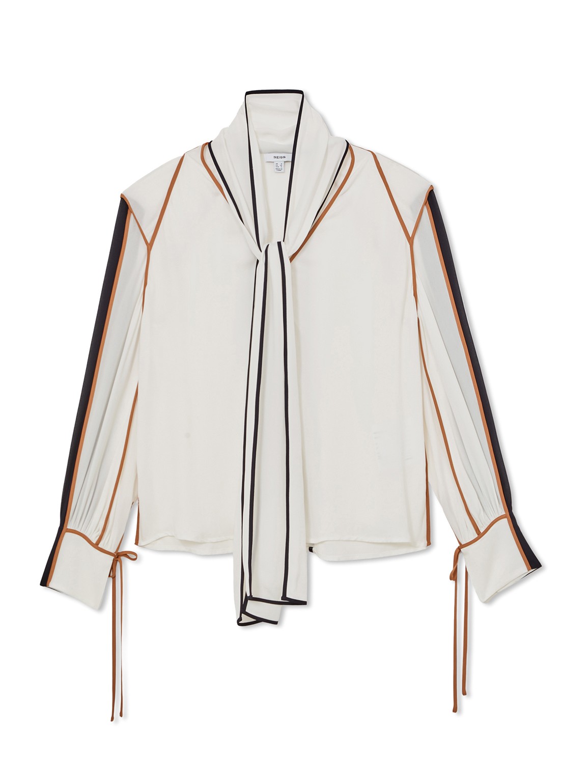Reiss Lulu tuniek met sjaalkraag - voorkant 2 wit