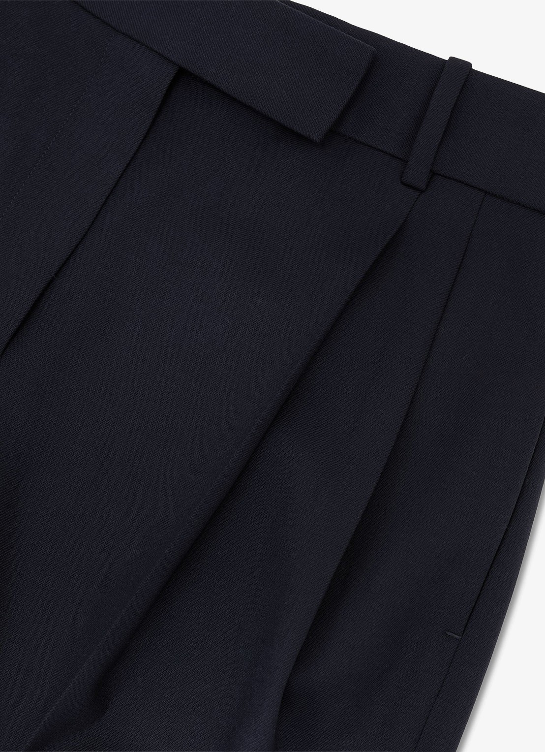 Reiss Luna high waist wide fit pantalon in wolblend met steekzakken - detail 6 blauw