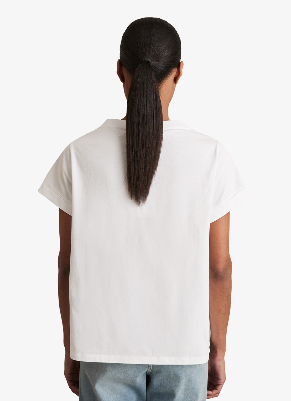 Reiss Luna T-shirt met V-hals  - achterkant 6 wit