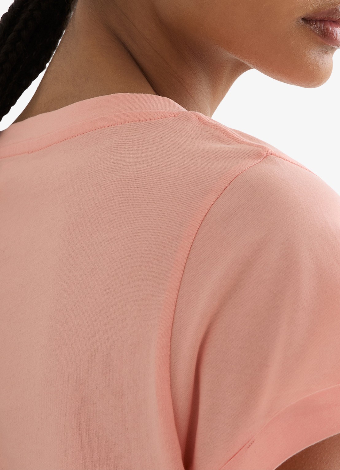 Reiss Luna T-shirt met V-hals  - detail 5 oudroze