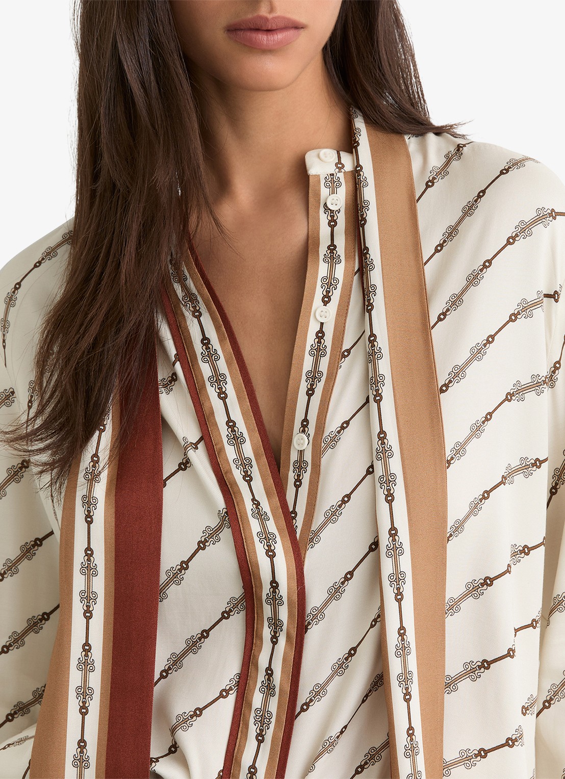 Reiss Lydia blouse met print - detail 2 wit