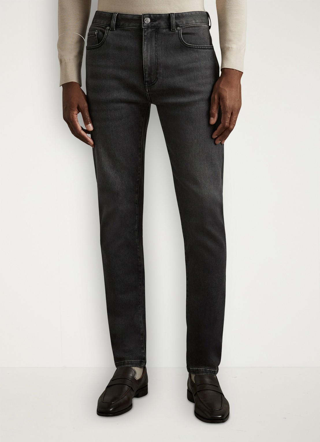 Reiss Maddison slim fit jeans  - voorkant 5 zwart
