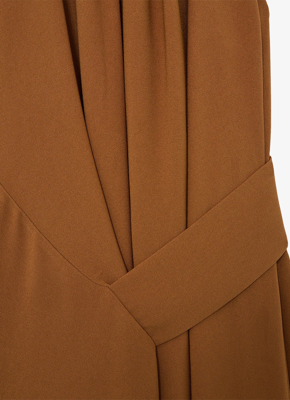 Reiss Maeve midi jurk met gedrapeerd detail - detail 5 oranje
