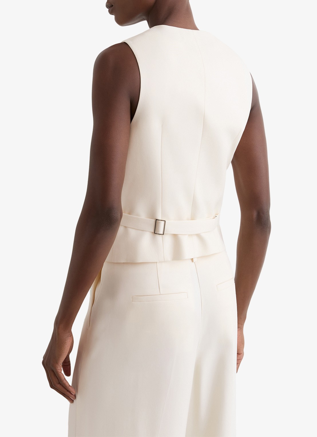 Reiss Malin gilet met V-hals - achterkant creme