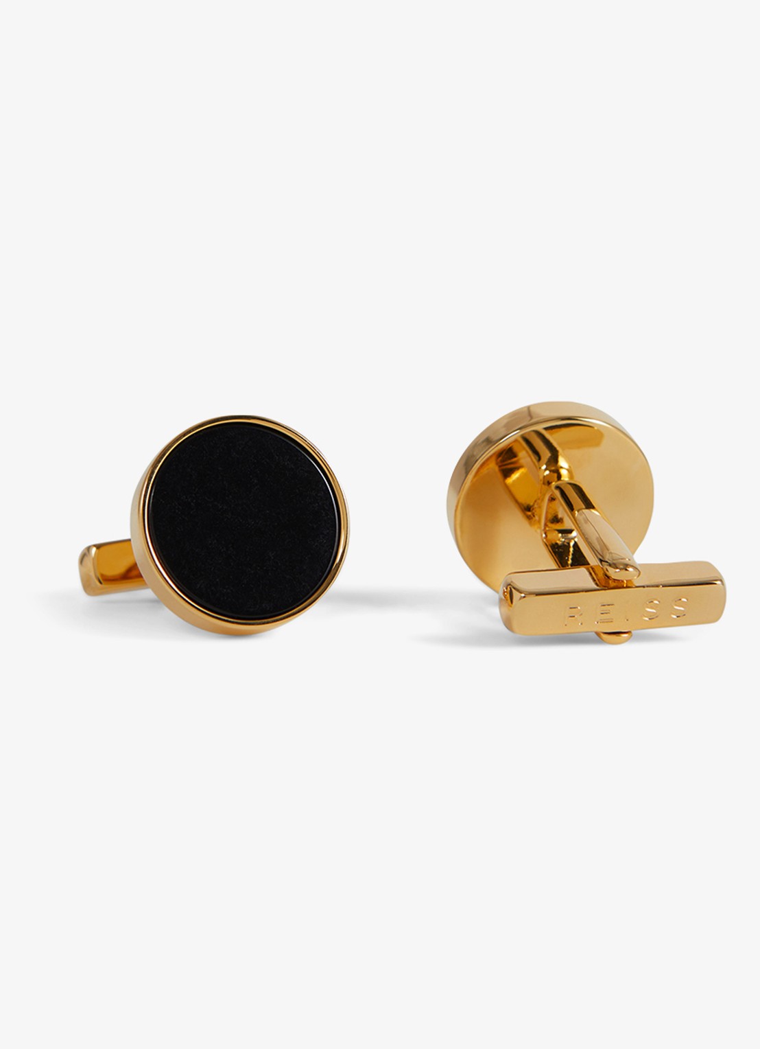 Reiss Manchetknopen met logo - detail goud