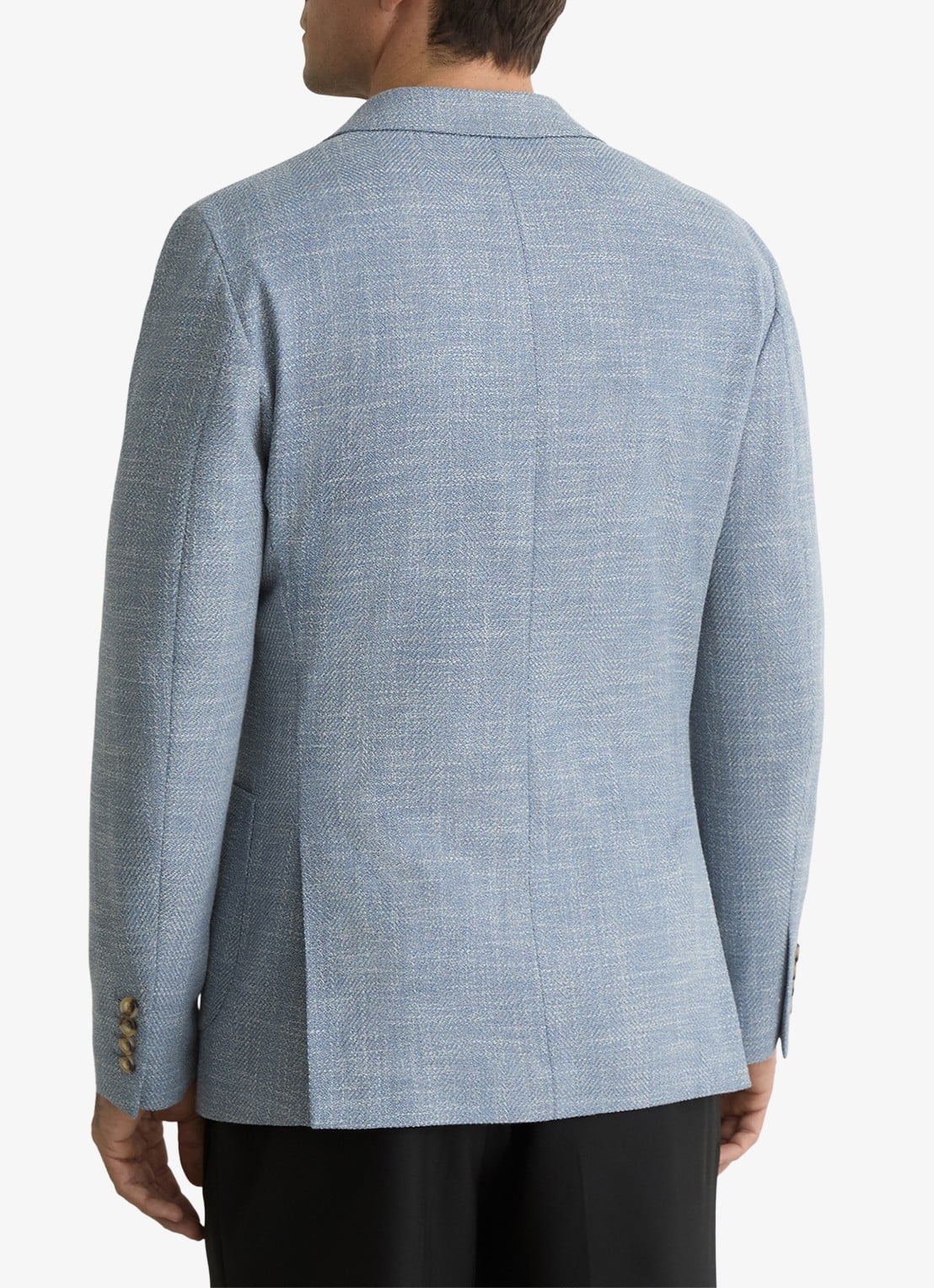 Reiss Manci regular fit colbert met opgestikte zakken  - achterkant blauwgrijs