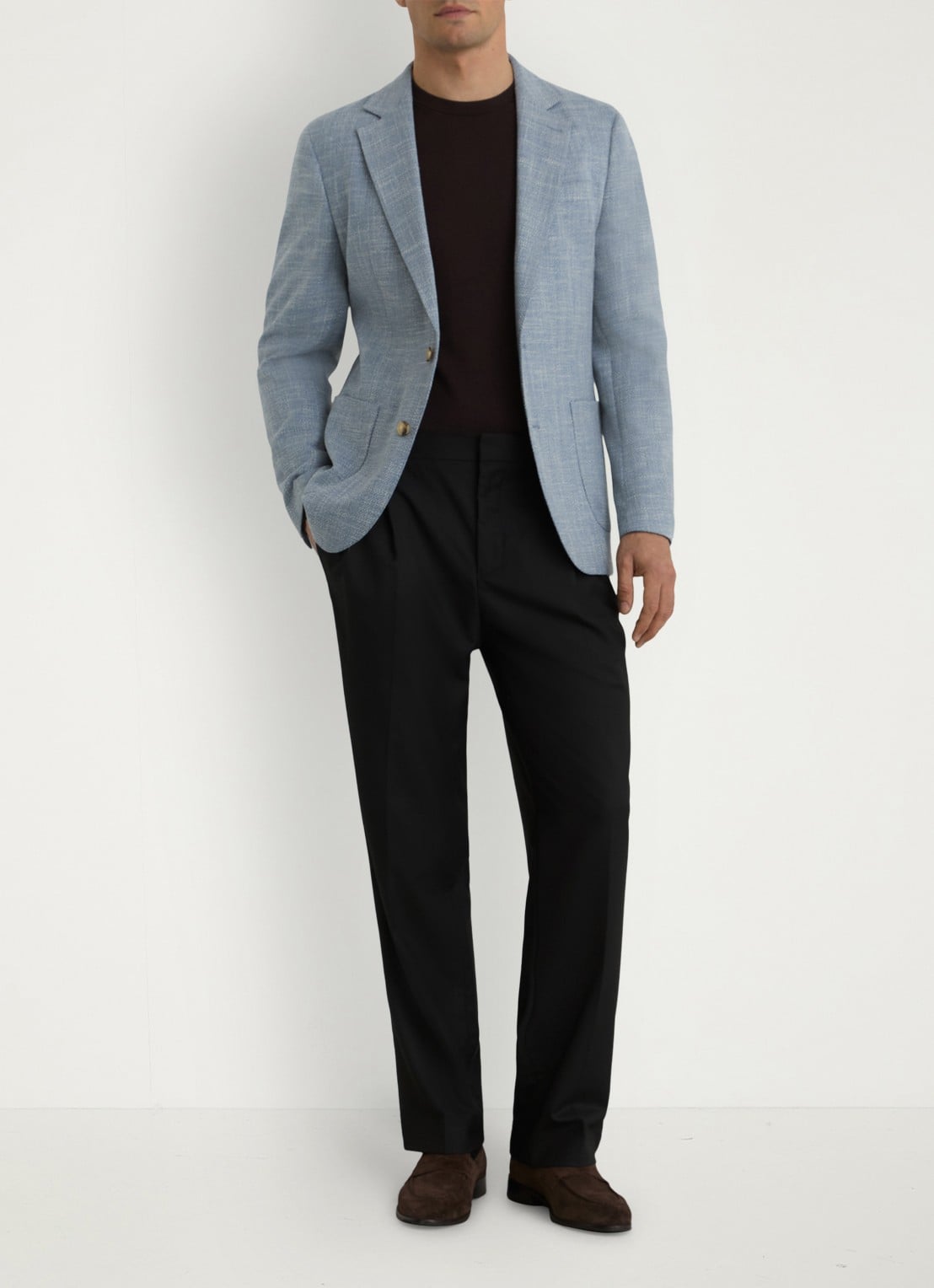 Reiss Manci regular fit colbert met opgestikte zakken  - voorkant 6 blauwgrijs