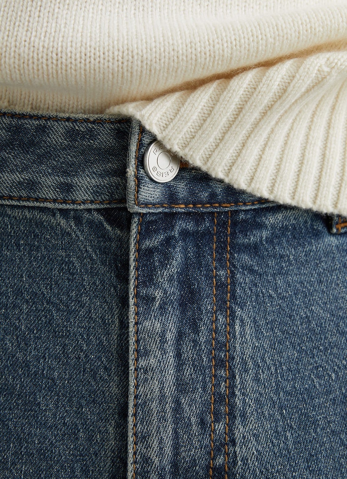 Reiss Manhattan straigt let jeans met steekzakken - detail 6 indigo