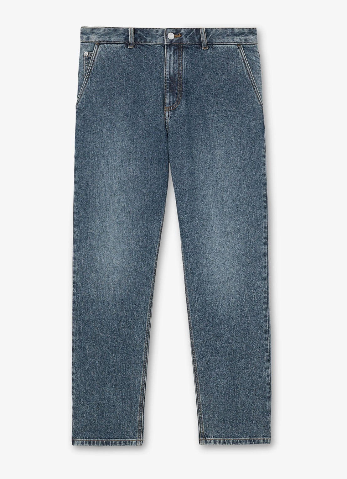 Reiss Manhattan straigt let jeans met steekzakken - voorkant indigo