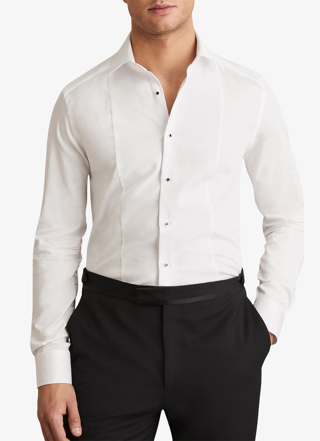 Reiss Marcel regular fit overhemd met structuur - detail 3 wit