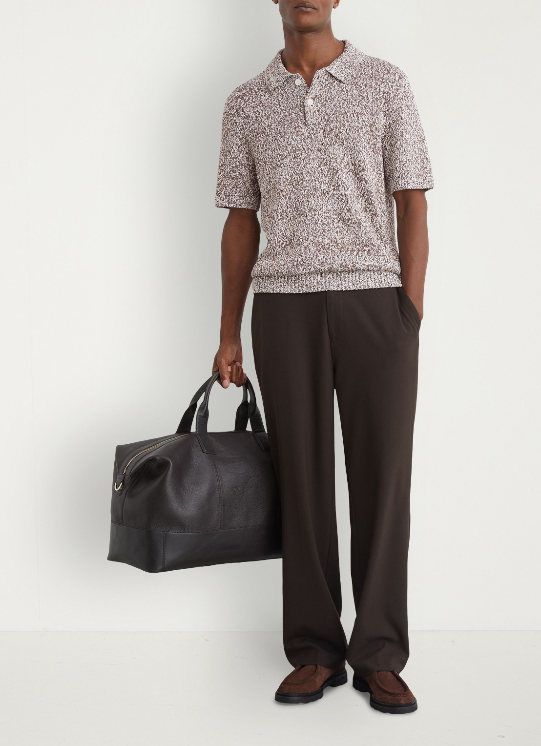 Reiss Marco regular fit polo - voorkant 2 bruin