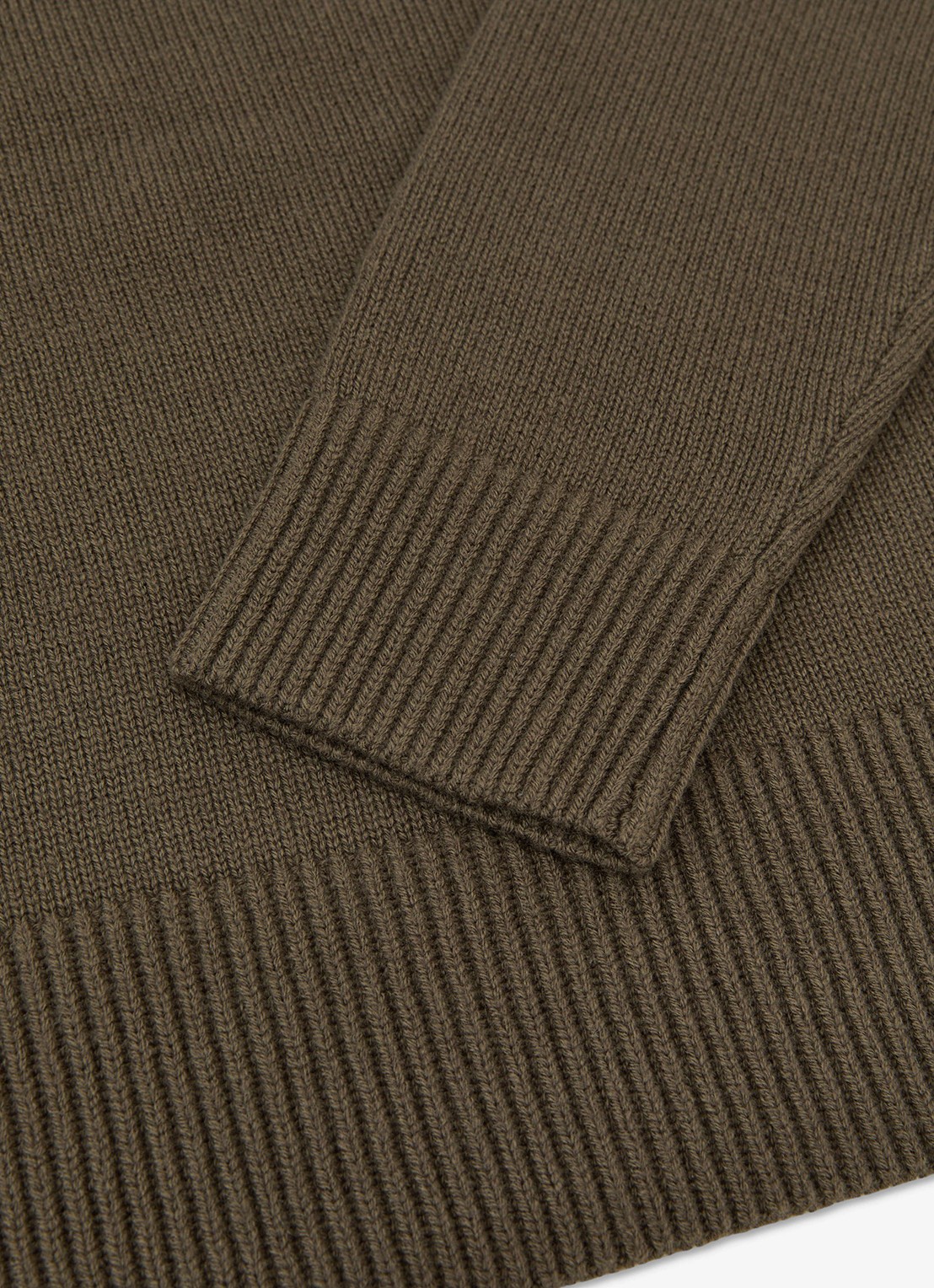 Reiss Mari fijngebreide trui van wol en kasjmier - detail 3 khaki