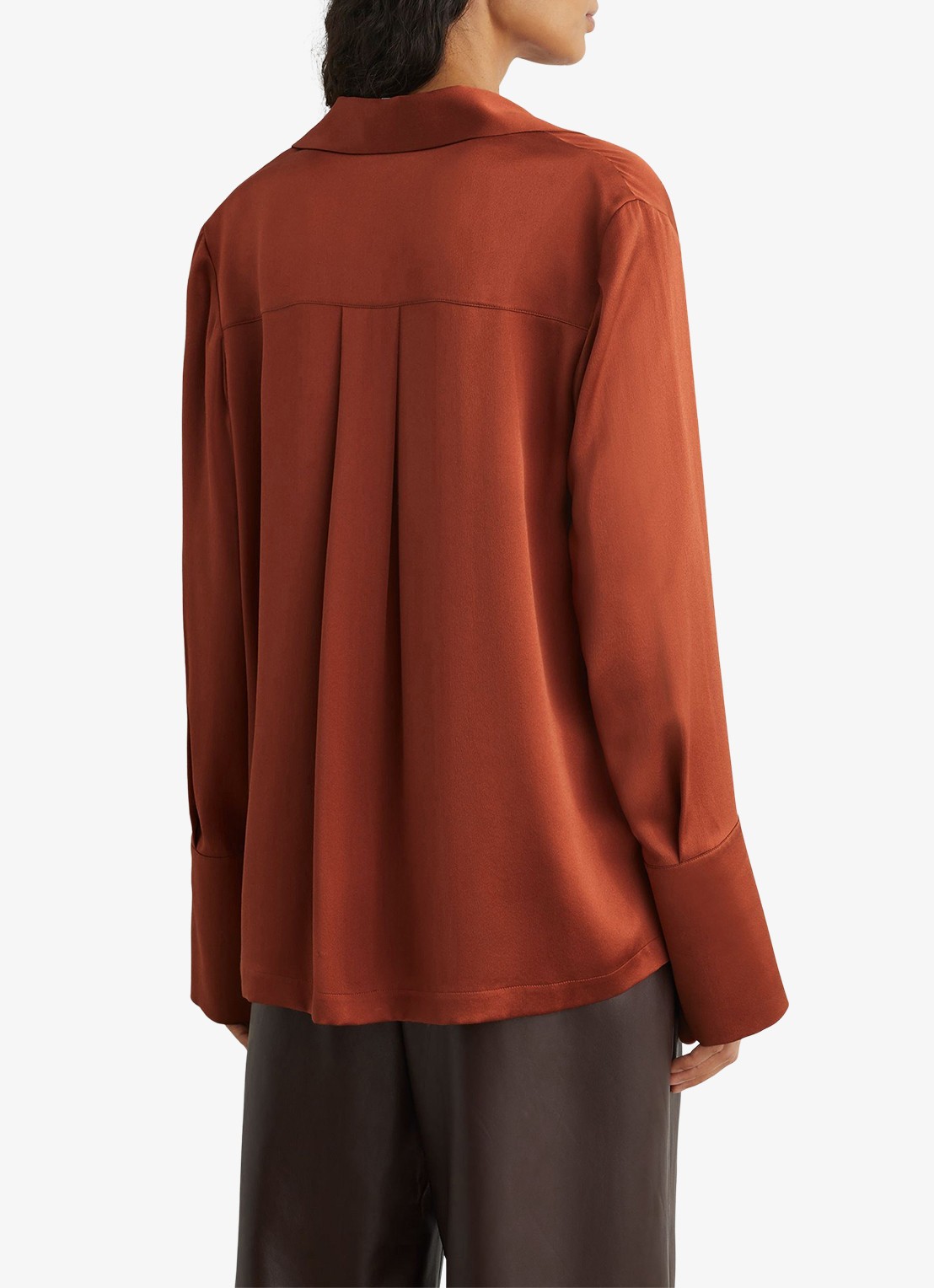 Reiss Marina tuniek van zijde - achterkant 5 oranje