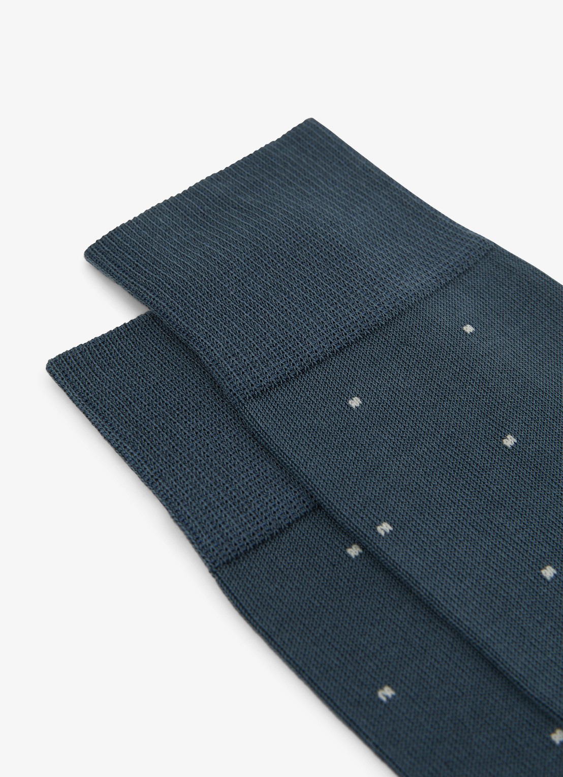 Reiss Mario sokken met stippenprint - detail donkerblauw