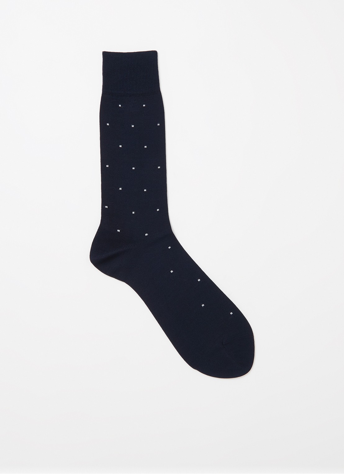 Reiss Mario sokken met stippenprint - voorkant 4 donkerblauw