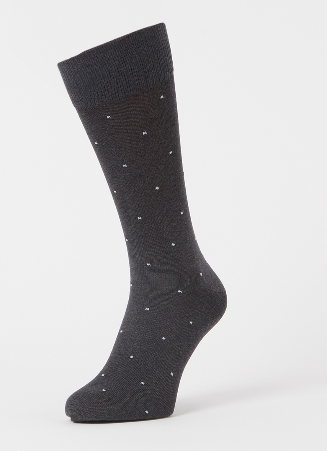 Reiss Mario sokken met stippenprint - detail donkergrijs