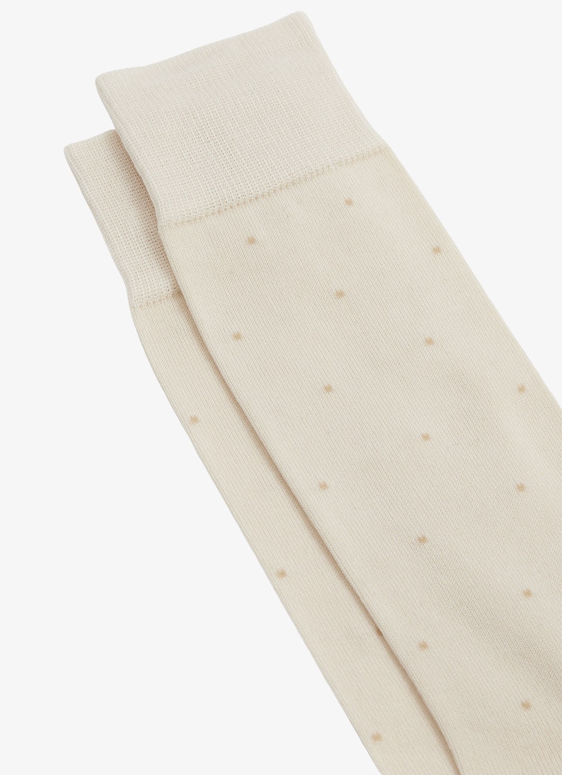 Reiss Mario sokken met stippenprint - detail beige
