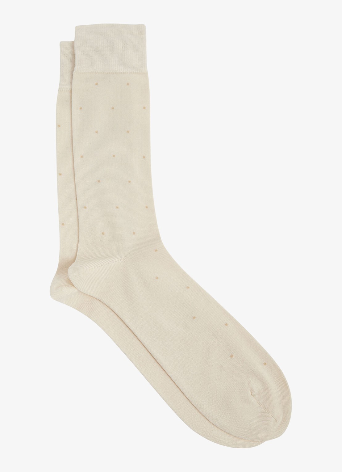 Reiss Mario sokken met stippenprint - voorkant 2 beige