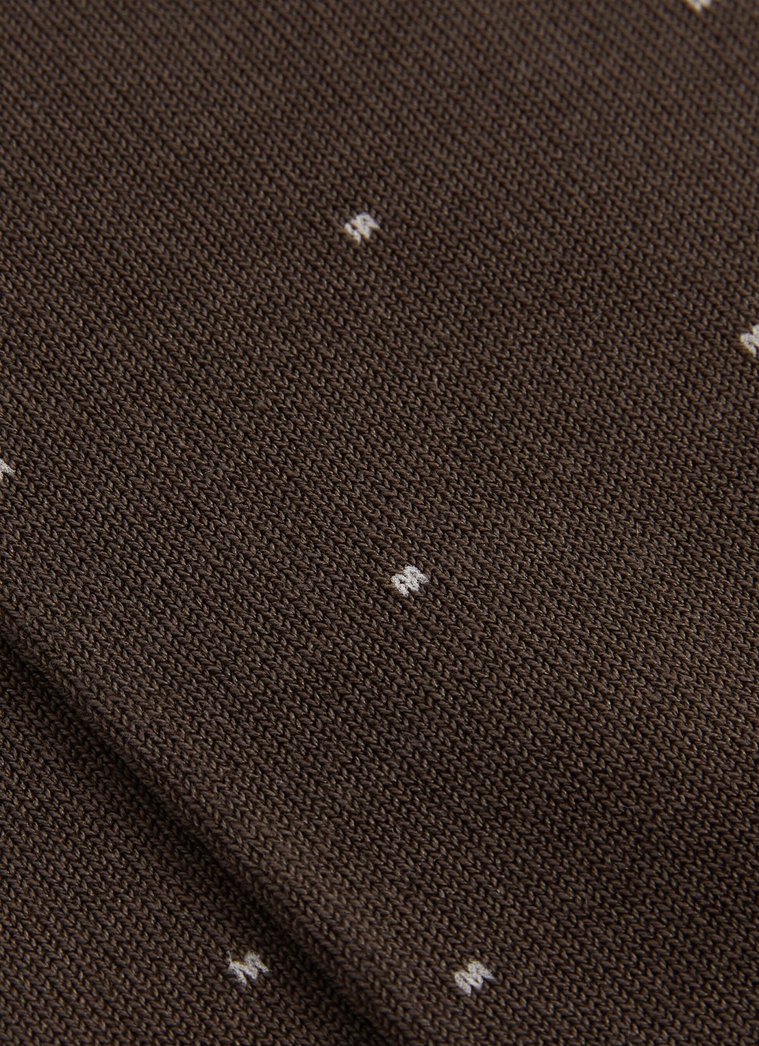 Reiss Mario sokken met stippenprint - voorkant 3 chocoladebruin