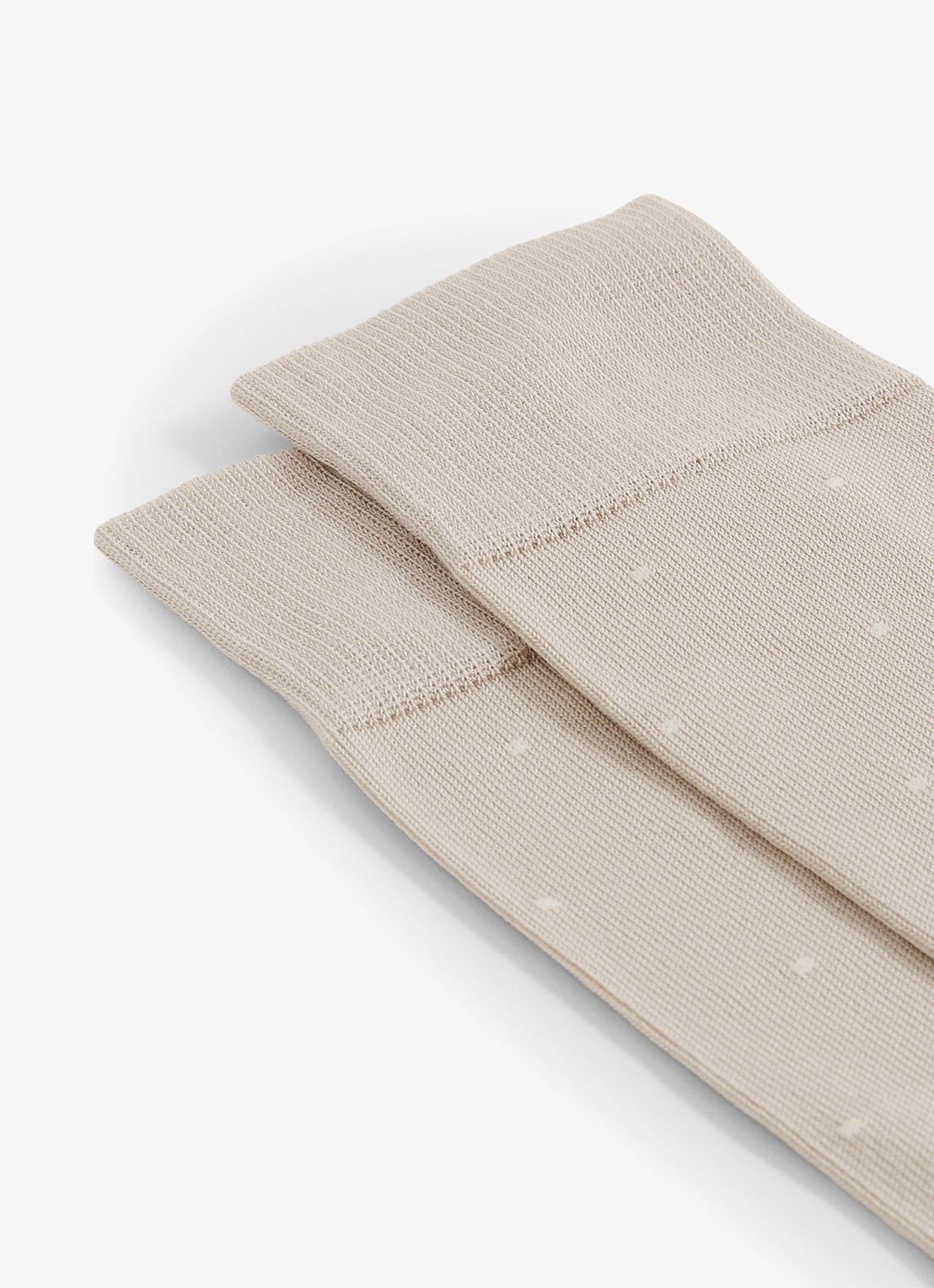 Reiss Mario sokken met stippenprint - detail 2 taupe