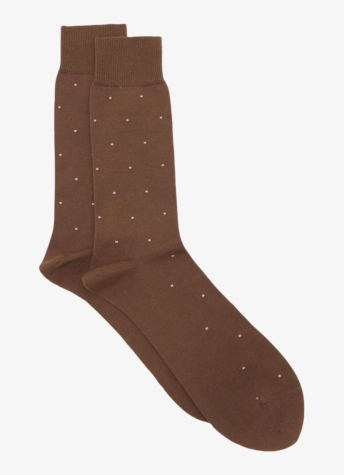 Reiss Mario sokken met stippenprint - detail camel