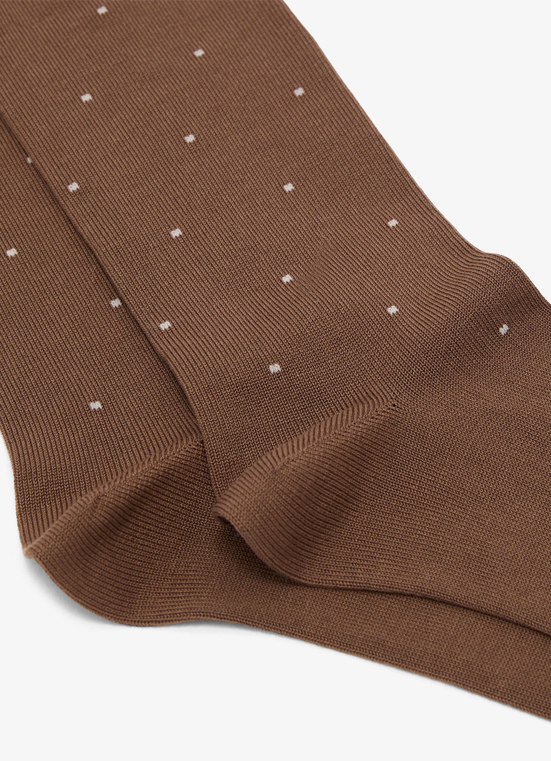 Reiss Mario sokken met stippenprint - detail 2 camel