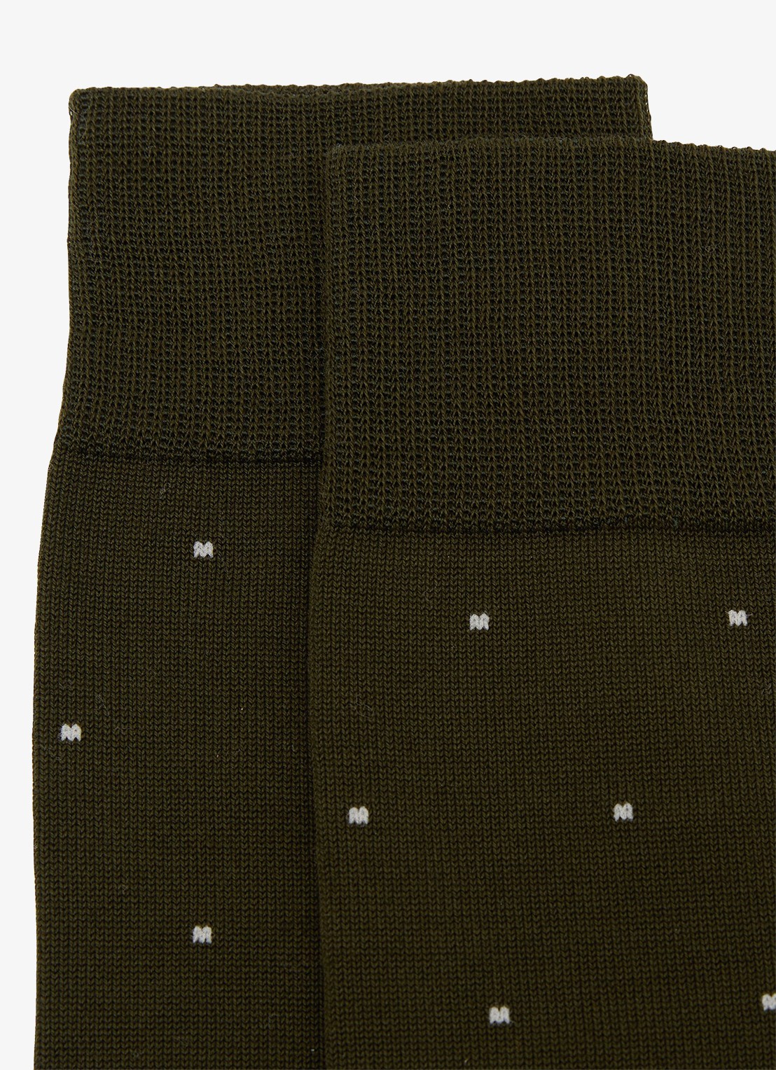 Reiss Mario sokken met stippenprint - detail khaki
