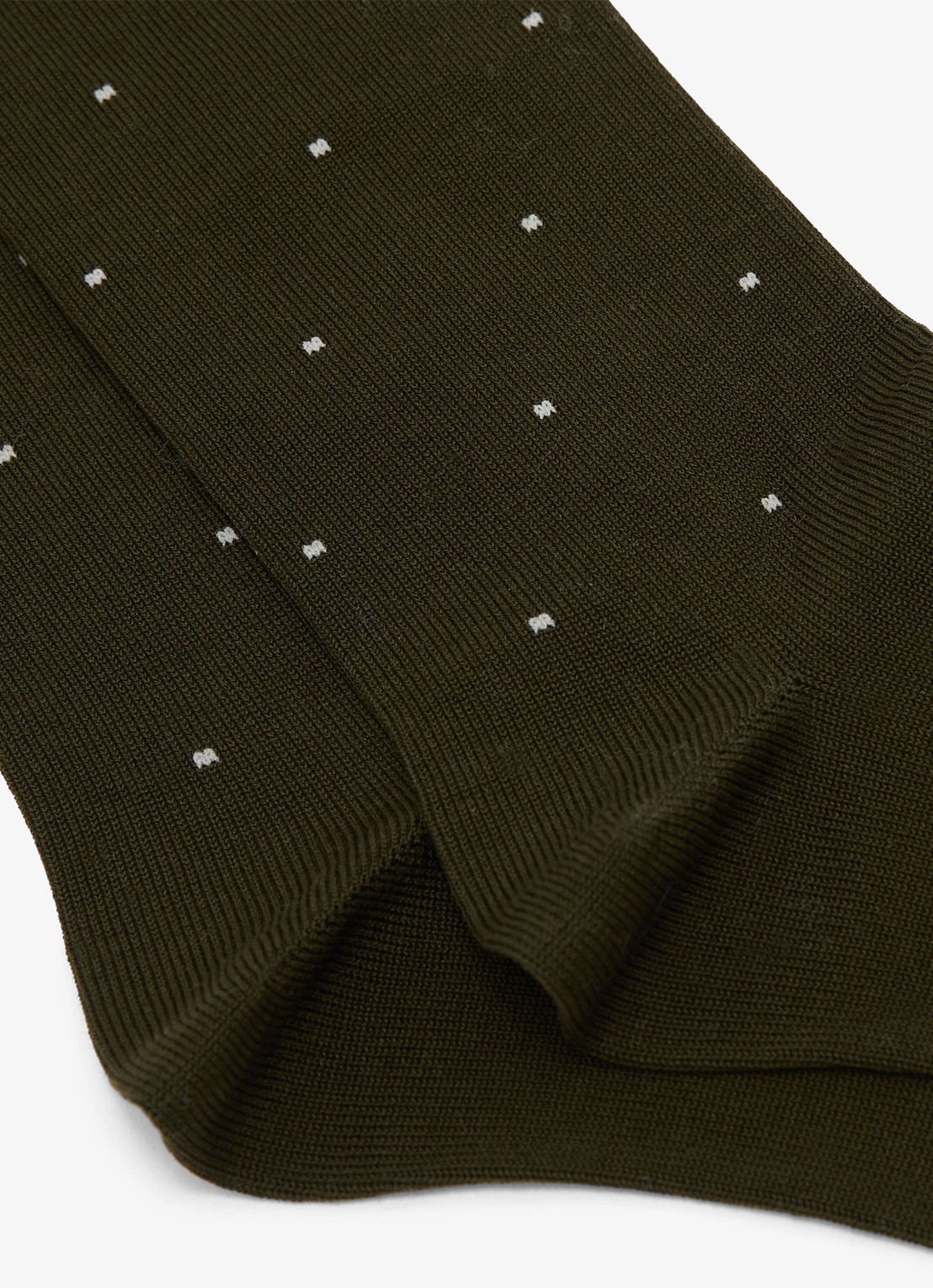 Reiss Mario sokken met stippenprint - detail 2 khaki