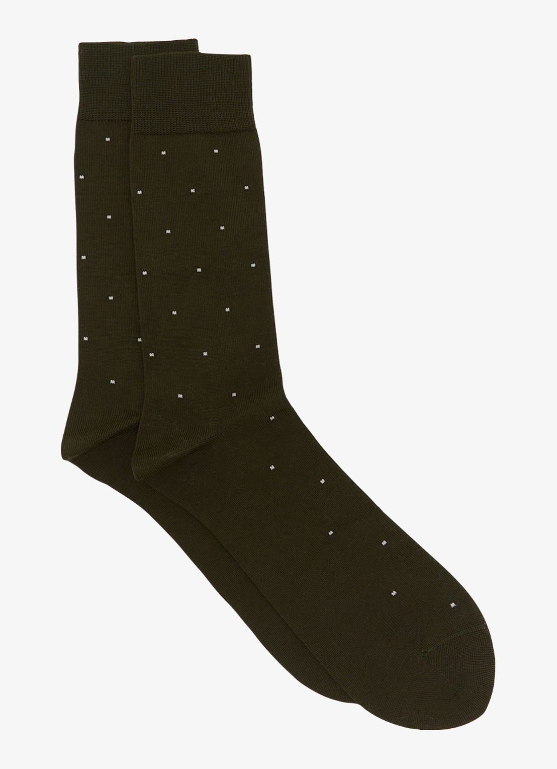 Reiss Mario sokken met stippenprint - voorkant 3 khaki