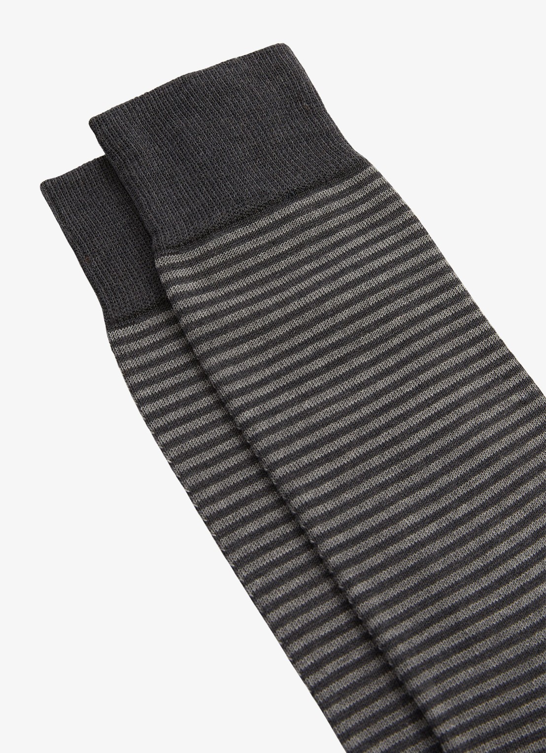 Reiss Mario sokken met streepprint - detail donkergrijs